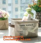 dirty clothes storage flower printed canvas folding basket ,laundry basket,