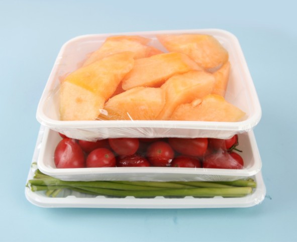 52g Degradable cornstarch disposable plates For Fresh Fruit And Vegetable Tray