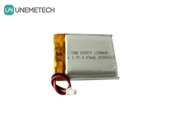 1100mAh 3.7V Custom Rechargeable LiPO Battery 103035 Li Po Battery Pack For MP3