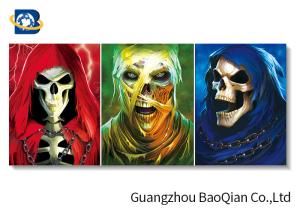 Quality Stereograph Printing Lenticular Flip Creative Amazing Skull Decorative Waterproof Wallpaper wholesale