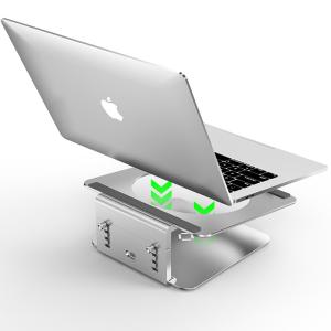 Quality 1552g 10mm Thickness Adjustable Notebook Desk Stand Silver Aluminium wholesale