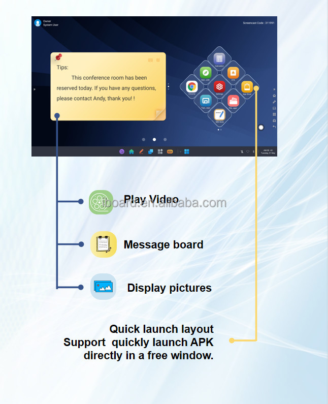IR LED Interactive Smart Board, 75'' Interactive Flat Panel For Education Camera Optional