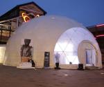 Gray Portable Geodesic Dome Tent , Movable PVC Dome Event Tent