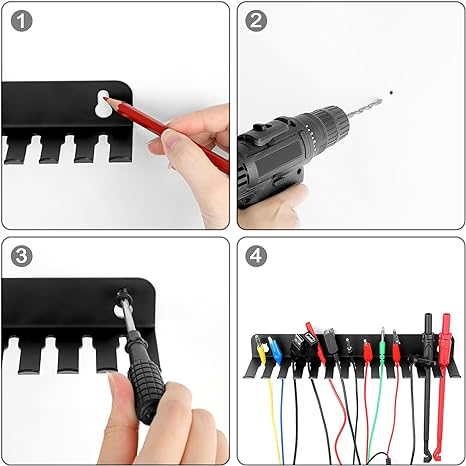 Cable Management with Bolt Inserting Type Cable Hooks 11 Cable Slots Iron Cable Racks