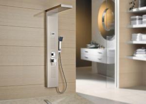 Quality Single Handle 3 Way Bathroom Shower Panels Rose Gold Surface Treatment ROVATE wholesale