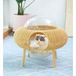 Hand Woven PP Rattan Cat Nest UFO Design Modern Pet Furniture