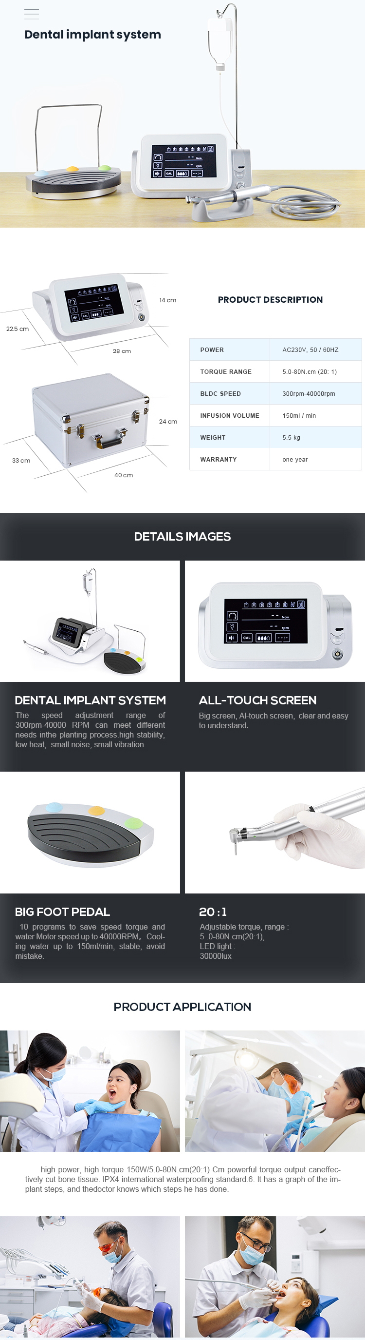 New design Dental Implants Instruments Motores Para Implantes Dentales Dental Implant Machine