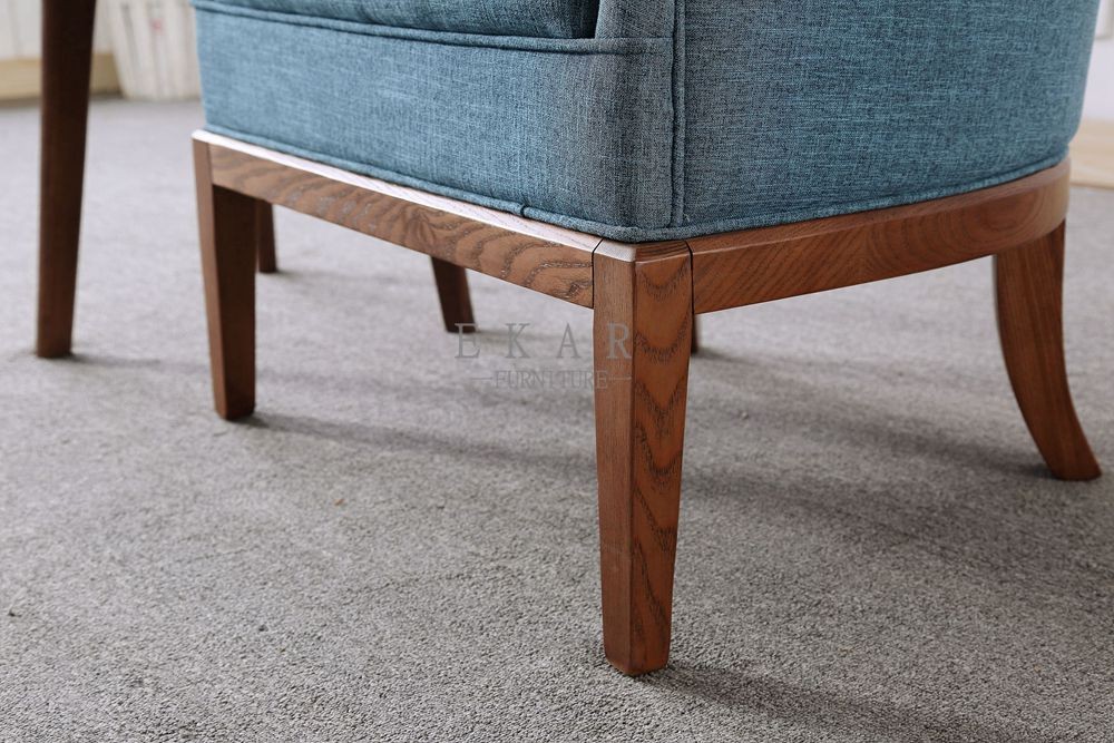 Fabric Leisure Wood Armchair Living Room Chair