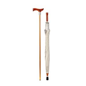 Quality 23 Inches Unbreakable walking stick umbrella Imitated Wood wholesale