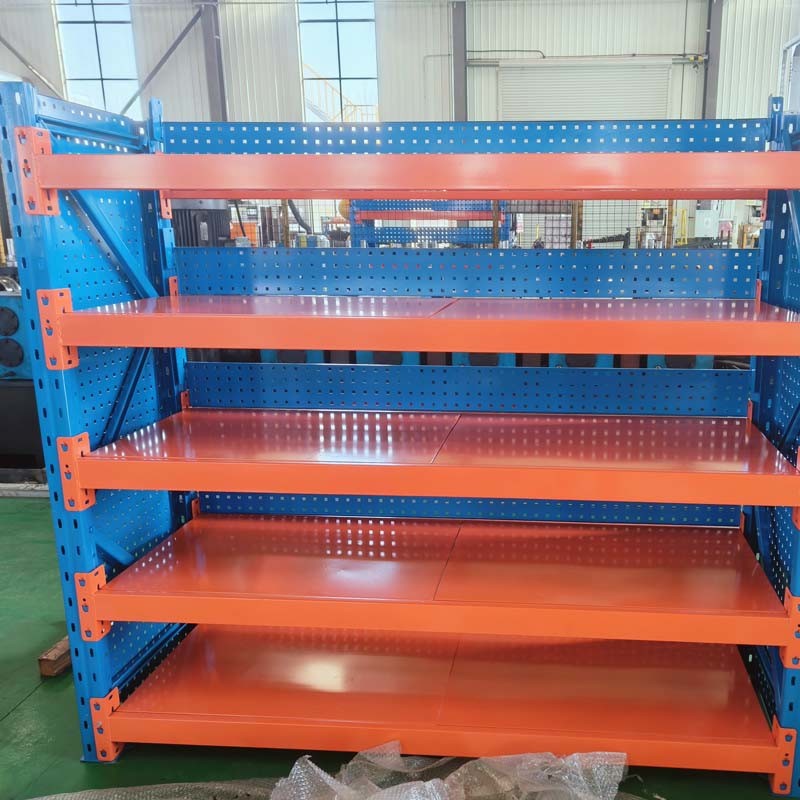 Orange Blue Adjustable Metal Boltless Industrial Shelving And Racks 5 Shelves