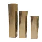 Luxury modern stainless steel planters and barrel mold flower pots