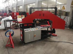 Quality HDPE Polyethylene Pipe Band Saw 380V Plastic Pipe Cutting Machine wholesale