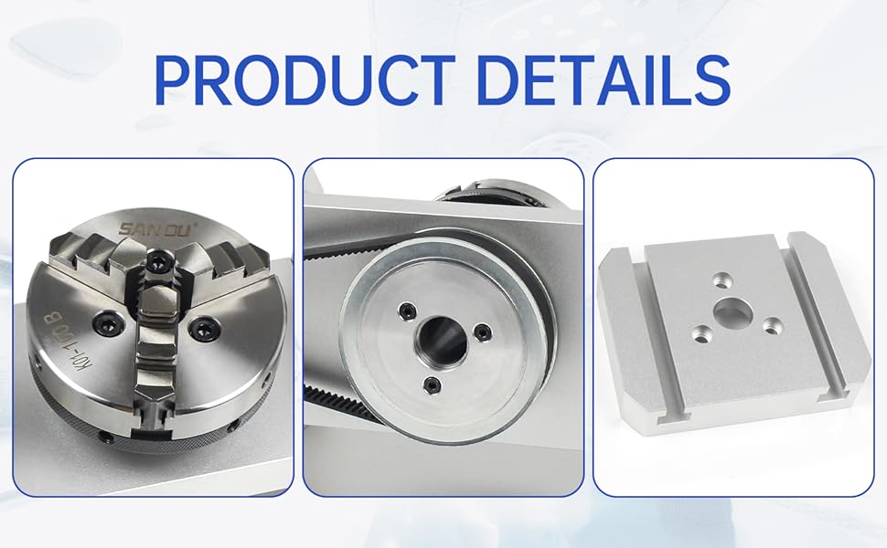 CNC Router 4th 5th A Axis Rotary Table Dividing Head Nema 23 Stepper Motor