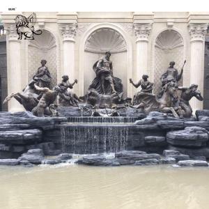 Quality Bronze Trevi Fountain Greek God Poseidon Statue Fontana di Trevi Metal Famous Outdoor Decoration Large Custom wholesale