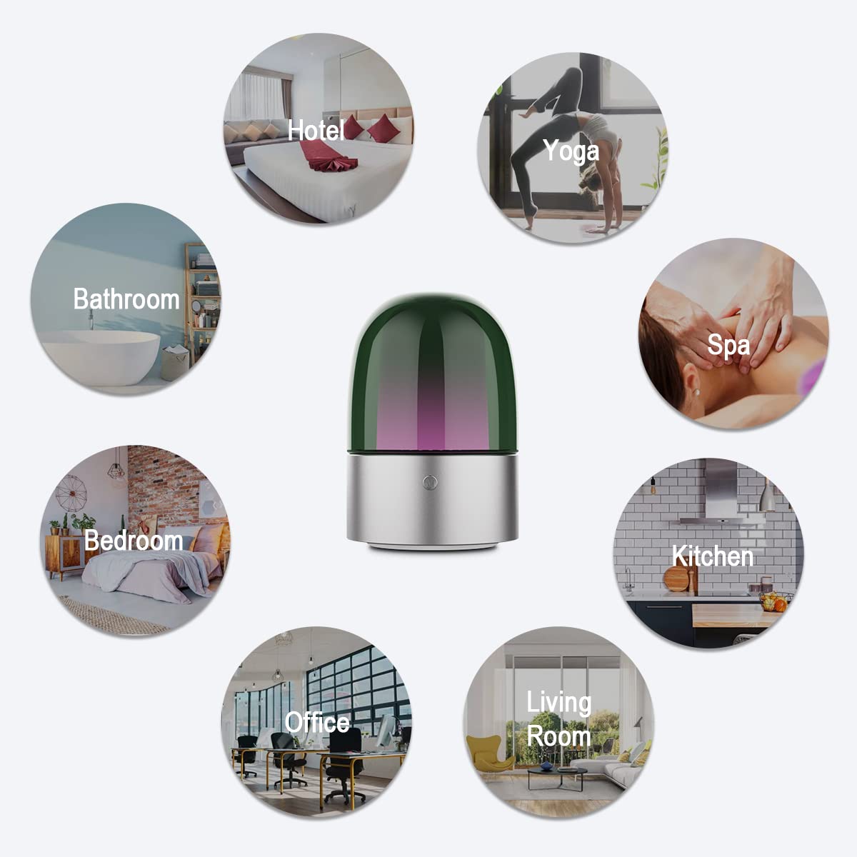 HOMEFISH 60ml Waterless Aroma Diffuser Scent Air Diffuser Machine OEM ODM