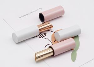 Quality Pink Slim Empty Lipstick Container Tube Cylinder White Aluminum wholesale