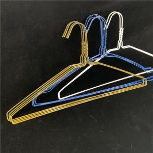 Quality Painted Metal Clothes Wire Hanger 16 Inch Long 2.2mm Dia For Dry Cleaner wholesale
