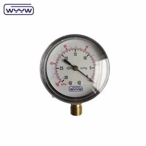 Quality 100 kpa SS304 Capsule Pressure Gauge 63mm 100kpa Bottom Mount wholesale