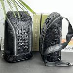 Authentic Crocodile Skin Men's Casual Chest Bag Small Travel Purse Genuine