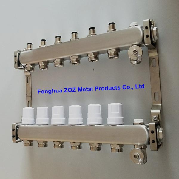 Stainless steel manifolds set for hydronic radiant and under floor heating