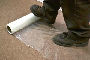 Quality 63 Micron 200' Sticky Back Self Adhesive Synthetic Carpeting Protection Film wholesale