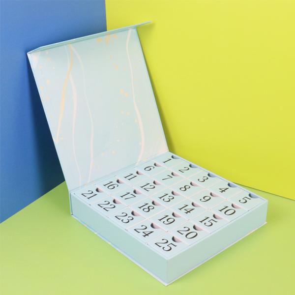 Blue 25 surprise countdown calendar gift box Birthday Valentine Christmas gift