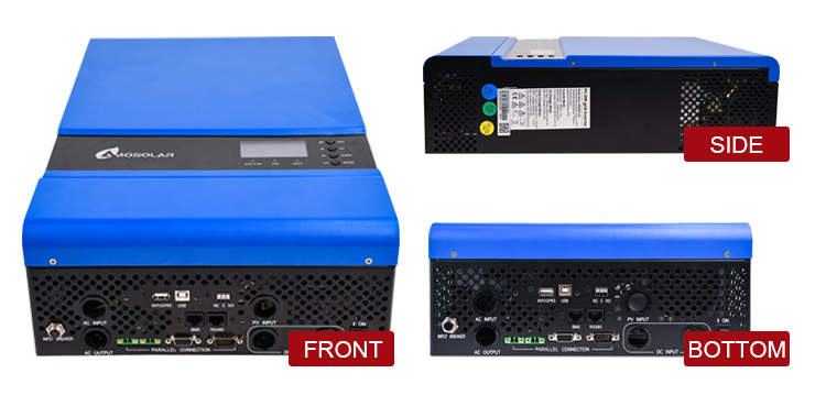 Amsolar Off Grid System 3KW 5KW 8KW 10KW High Frequency Off-Grid Solar Inverter with 1