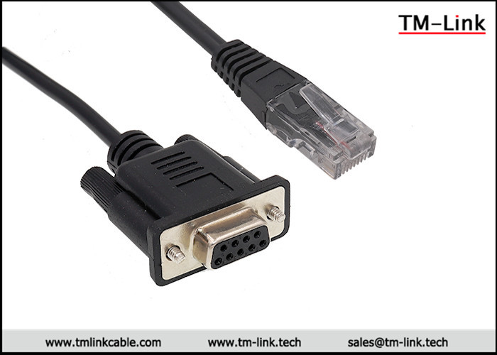 RS232 DB9 D-Sub 9pin female to network patch cord cable assembly
