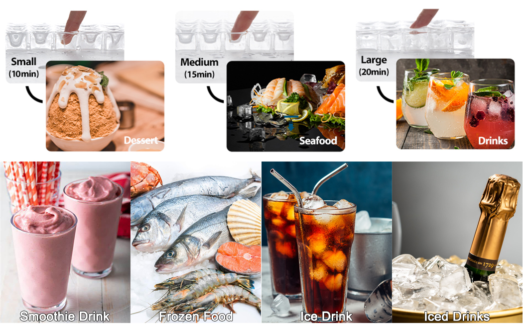 150kg/24h High Capacity Fast Making Stainless Steel Commercial Ice Cube Maker Machine 1000w Power Touchpad Control Panel