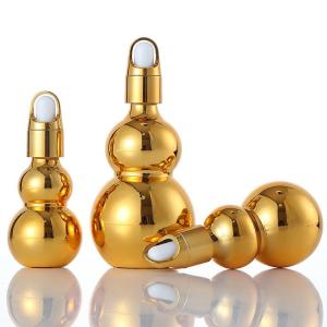 Quality Golden Gourd Glass Eye Dropper Bottles , Dispensing Empty Essential Oil Bottles wholesale