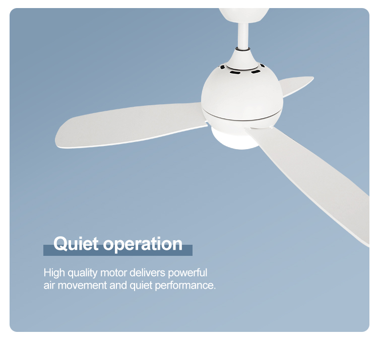 Remote LED Lighting Ceiling Fan Inverter with Advanced 3 Speed Choice and Metal MDF