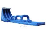 Long Commercial Inflatable Water Slides , Blue Crush Double Lane Water Slide