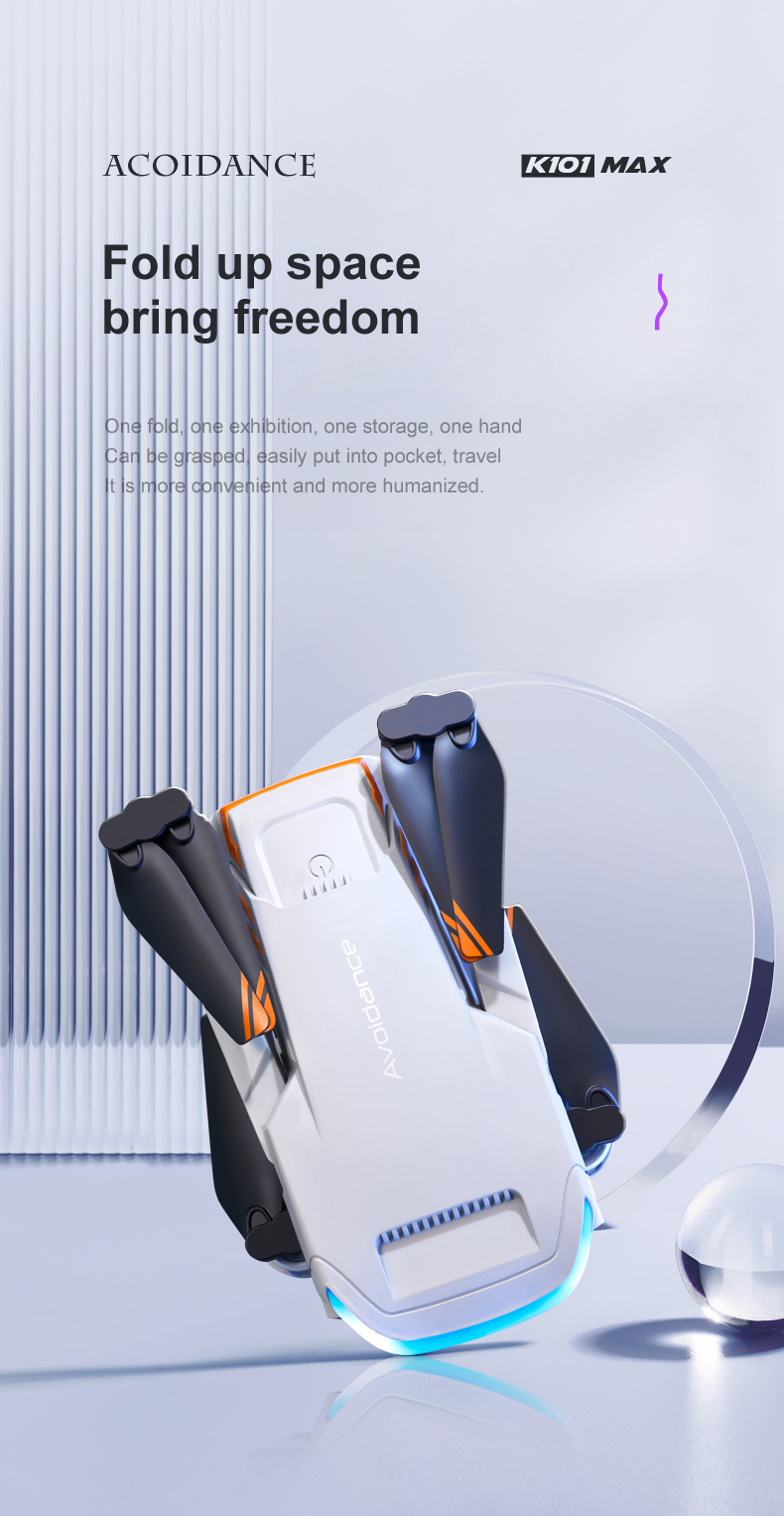 Beginner Operator Skill Level K101 Max Drone 4k Camera and GGPS Mini Toy Drone with 18-25 Minutes Maximum Flight Time