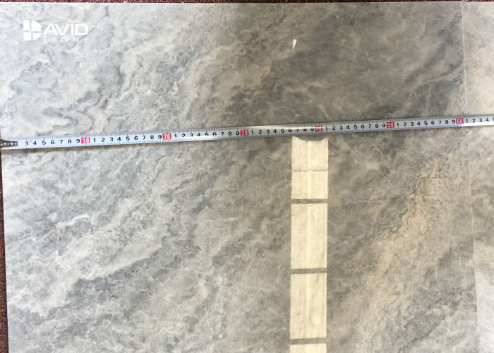 Disorderly Veins Type Marble Stone Tile , Grey And White Marble Wall Tiles