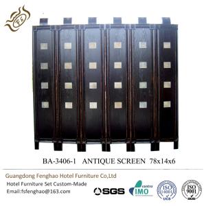Quality Antique Walnut Wood Decorative Vintage Room Divider Partition Hinges wholesale