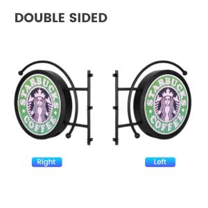 Quality Double Sided Waterproof Outdoor Store Circle Round Logo Sign wholesale