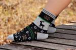 2015 Fashion christmas deer patterned design winter cotton hosiery for women