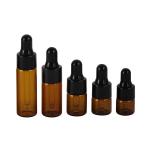 1ml 2ml 3ml 4ml 5ml Amber Mini Glass Dropper Bottles Essential Oil Sample