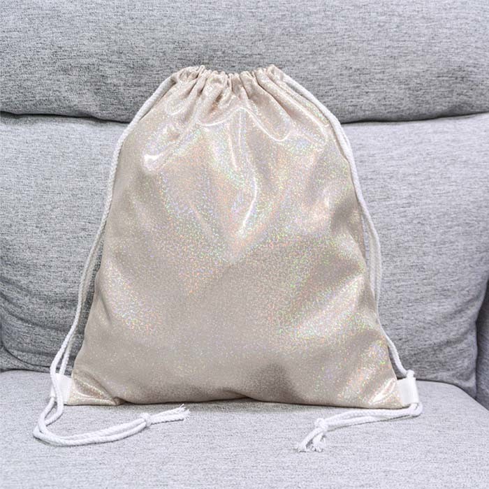 Colorful Sublimation Glittery Drawstring Bag For DIY Personalized Photo Printing