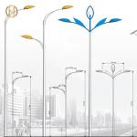 Steel Pole Manufacturer 12M Galvanized Street Light Pole Steel Single Arm pole