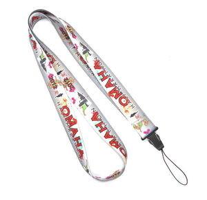 Quality Heat Transfer Print Grey Cell Phone Lanyard Neck Strap For Samsung Nokia Gift wholesale