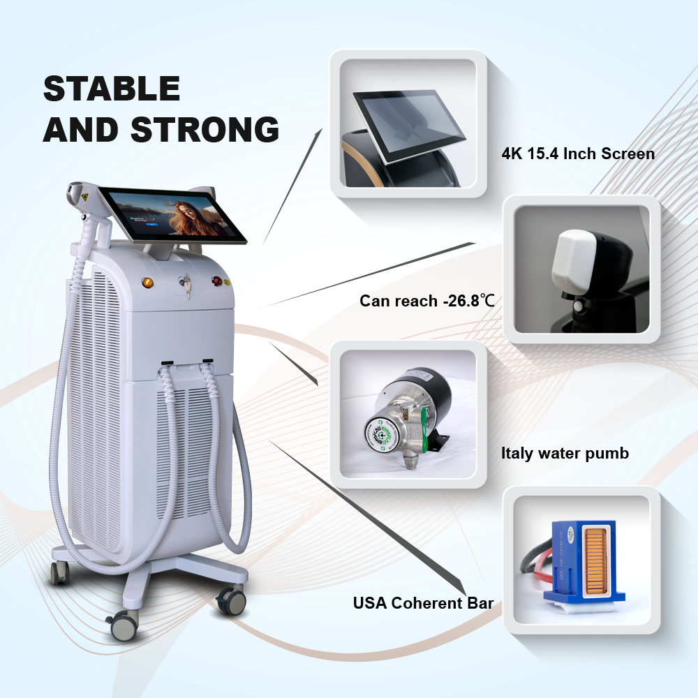 Stationary 1064nm ND YAG Laser Hair Removal Machine For Beauty Salon