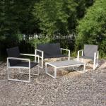 Outdoor Conversation Bistro Set, Courtyard Balcony Hollow Weaving Open Wicker