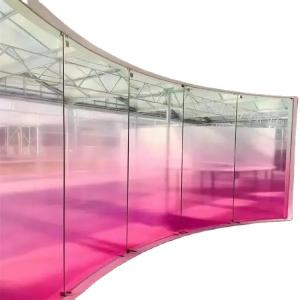 Quality 6 6mm Gradient Color Double Tempered Laminated Glass for Bathroom Living Room Exterior wholesale