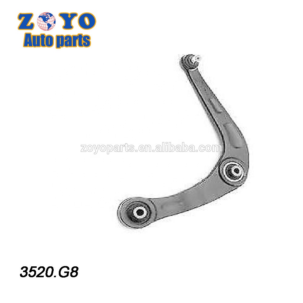 Left Wishbone Control Arm for Peugeot 206 3520.G8 524-409 and Nature Rubber Bushing
