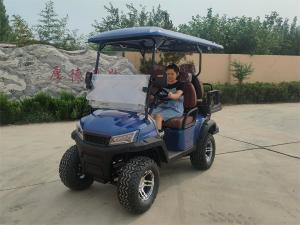 Quality New Lifted Blue Electric Golf Cart With Disc Brake And Lithium Battery Max Speed 35km/H Road Legal wholesale