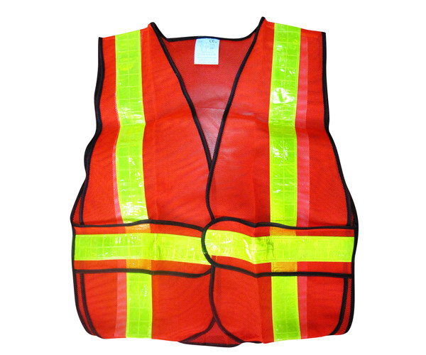 Fluorescent Red Hi Viz Mesh 60 Grams Safety Orange Mesh Customized