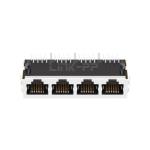 Molex 441500012-4 Compatible LINK-PP LPJEF104CNL Tab Down Without LED 1X4 Port