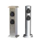 Black Stainless Steel Electrical Power Sockets Outdoor Garden In-ground Lawn