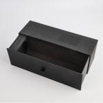 Cardboard Sliding Drawer Box ISO Black Luxury Wine Spirit packaging cardboard